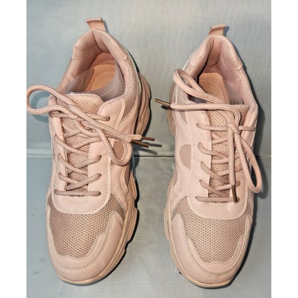 Women's pink sneakers lace up size 8 - Picture 3 of 14